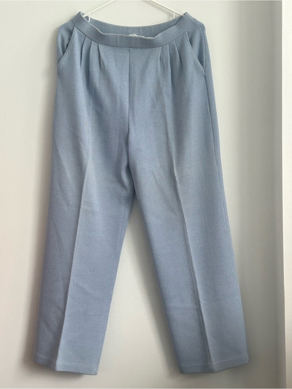 St. John Light Blue Pleated Trousers